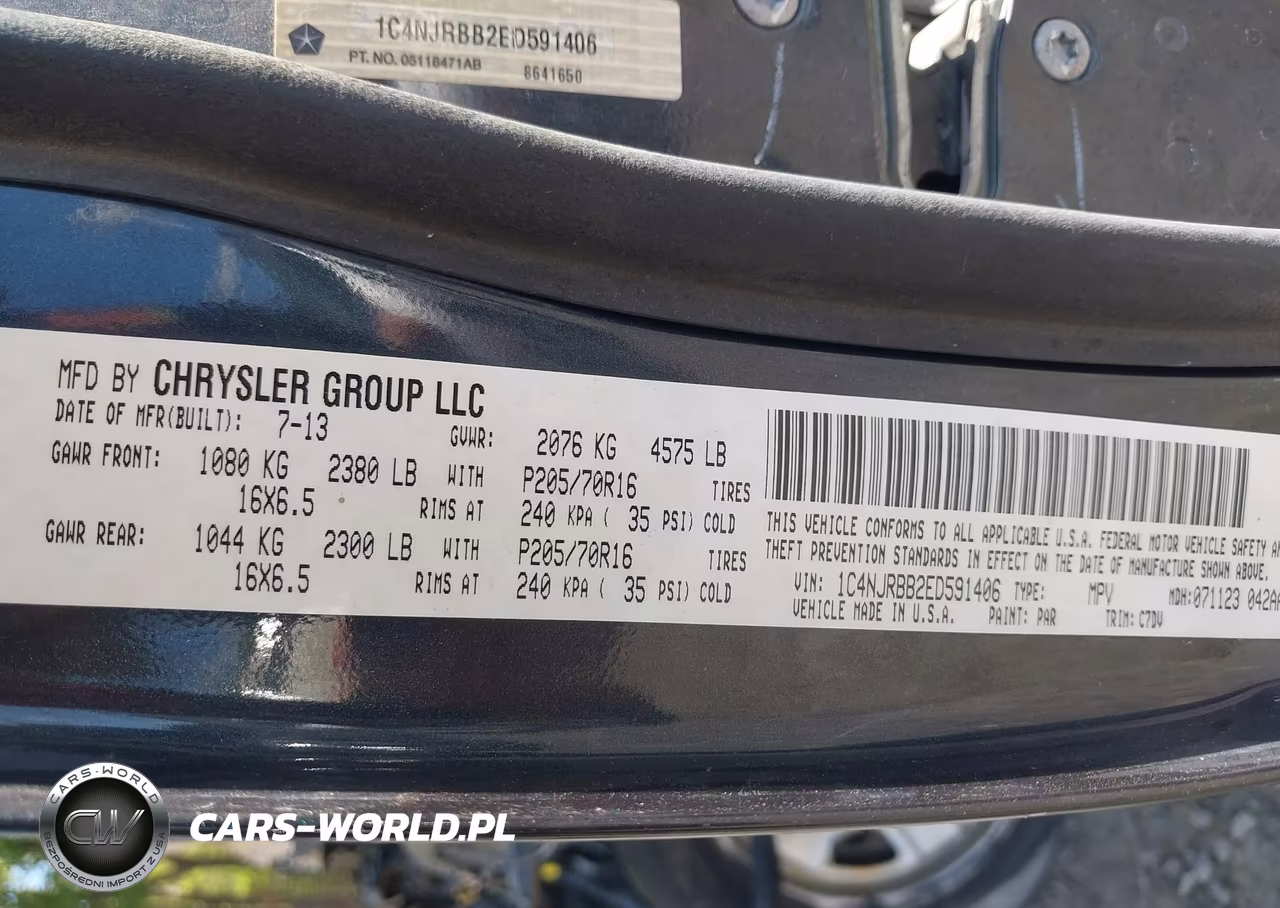 2014 Jeep Patriot Sport VIN:1C4NJRBB2ED591406 - 9