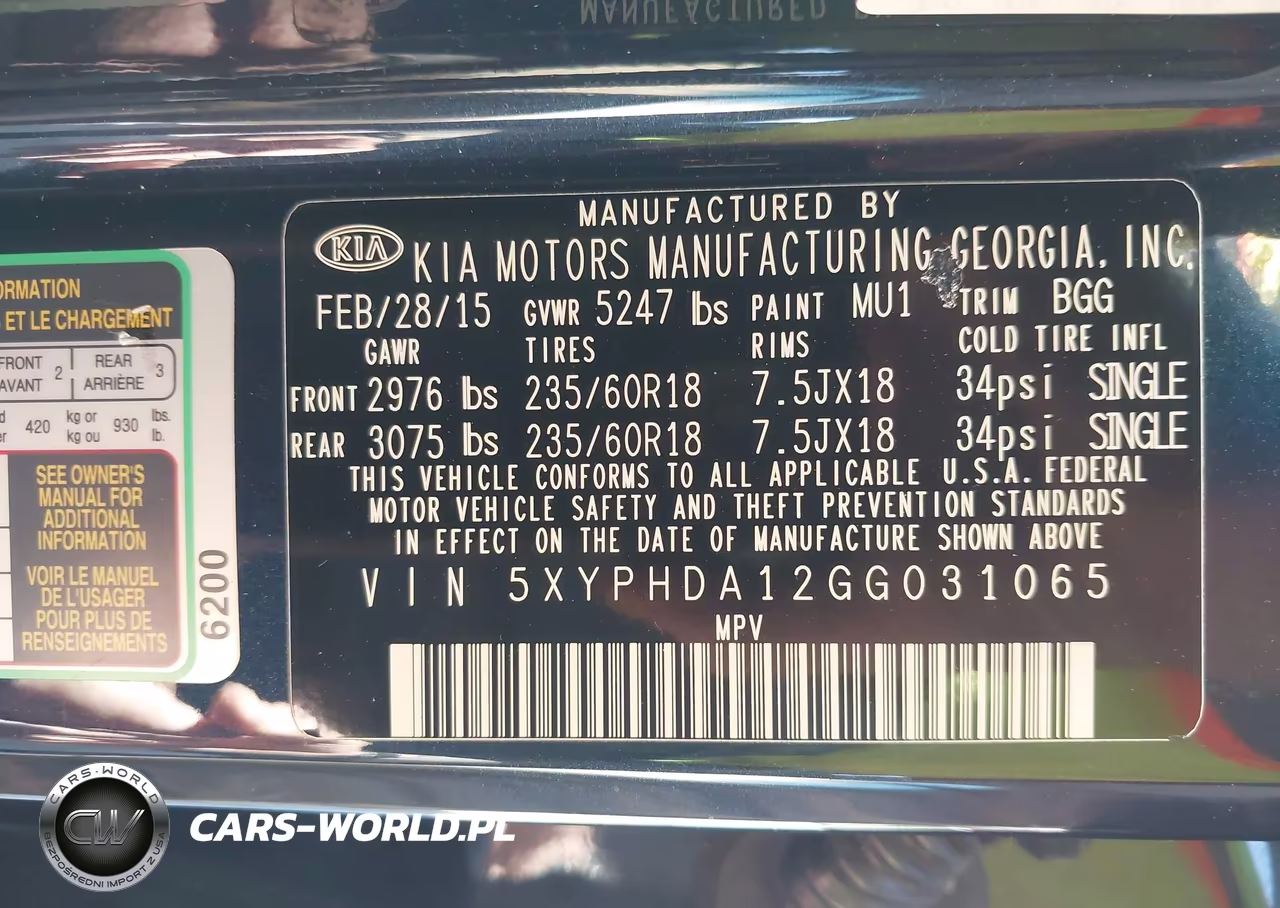 2016 Kia Sorento 2.0T Ex VIN:5XYPHDA12GG031065 - 9