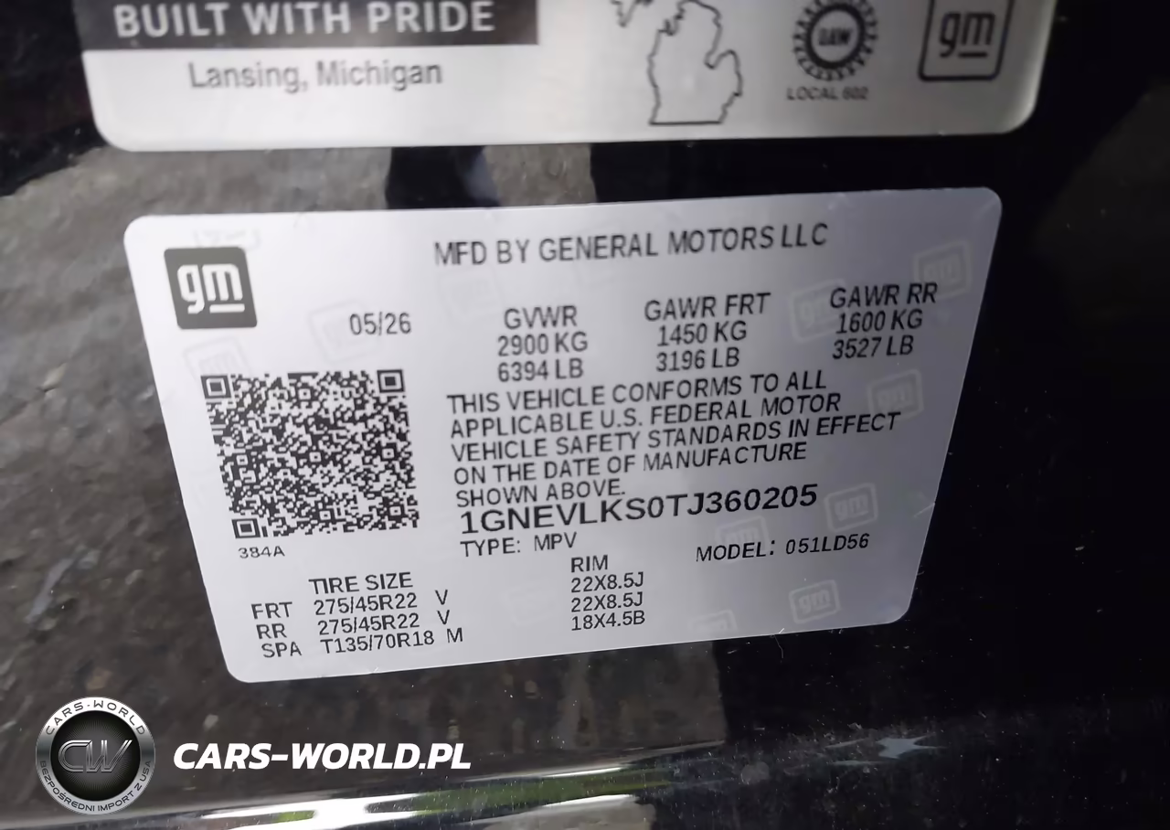 2026 Chevrolet Traverse Awd Rs VIN:1GNEVLKS0TJ360205 - 9