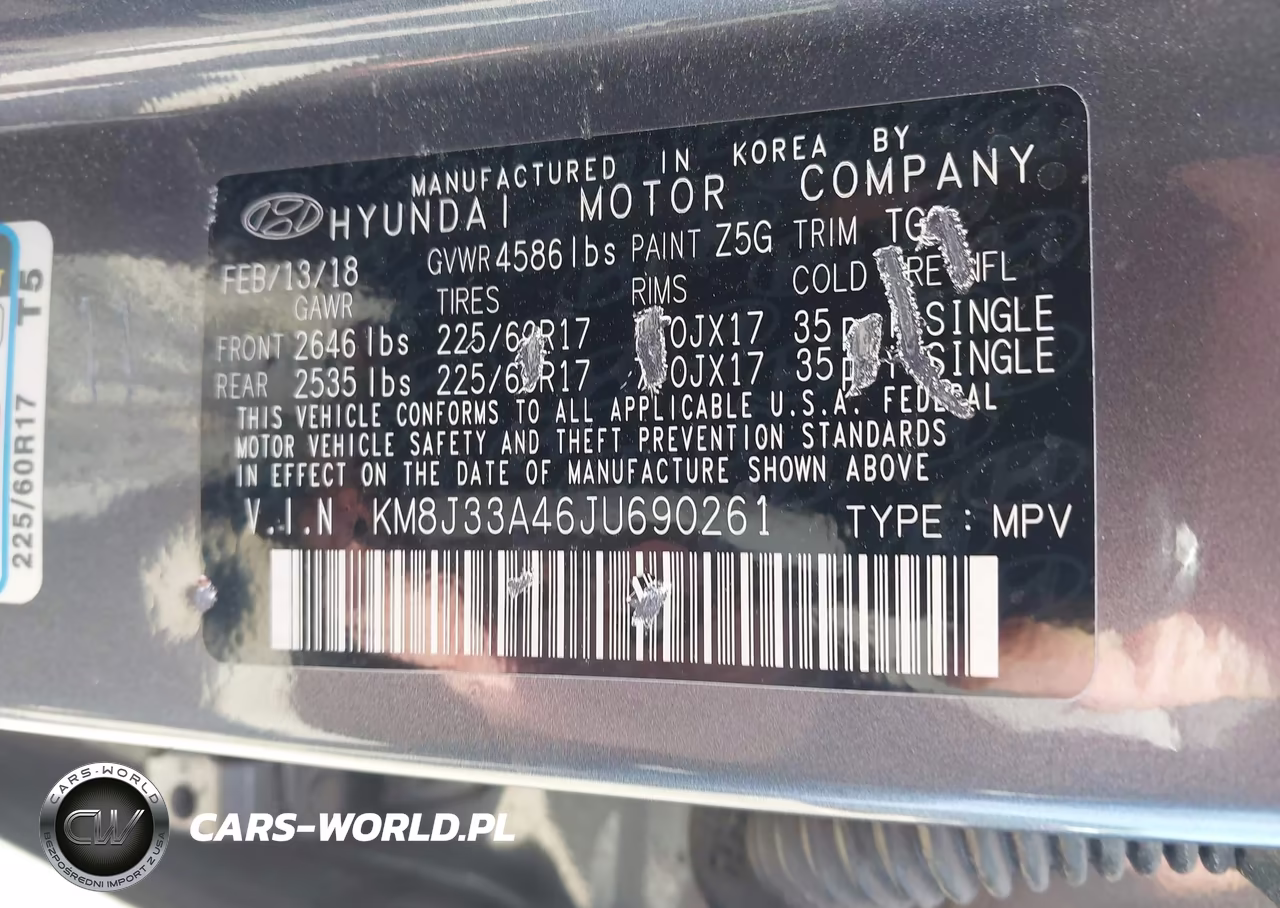 2018 Hyundai Tucson Sel VIN:KM8J33A46JU690261 - 9