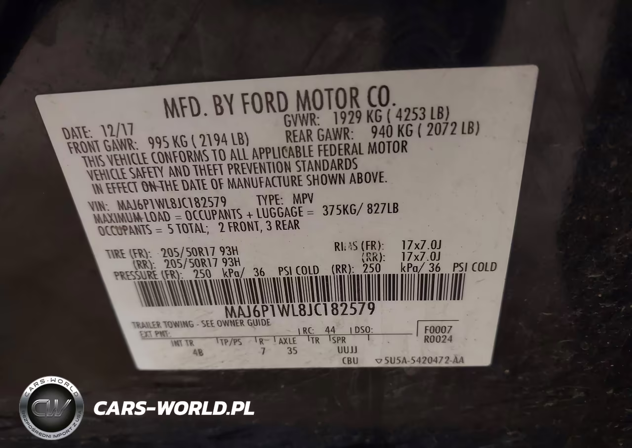 2018 Ford Ecosport Titanium VIN:MAJ6P1WL8JC182579 - 9