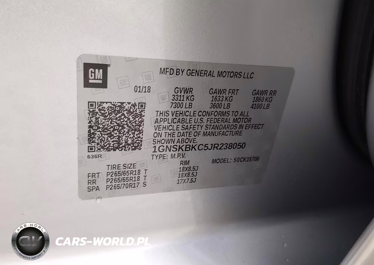 2018 Chevrolet Tahoe Lt VIN:1GNSKBKC5JR238050 - 9