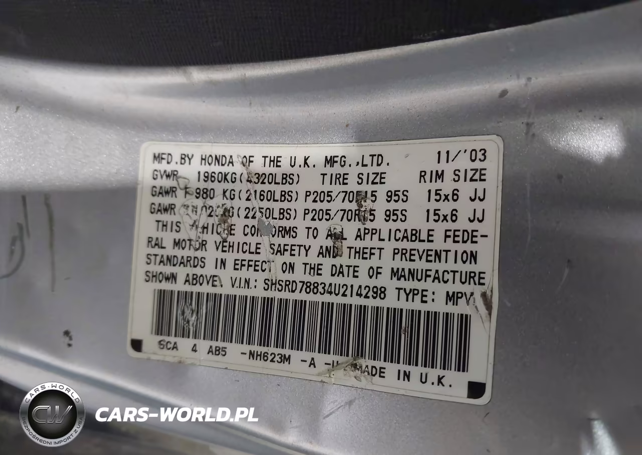 2004 Honda Cr-V Ex VIN:SHSRD78834U214298 - 9