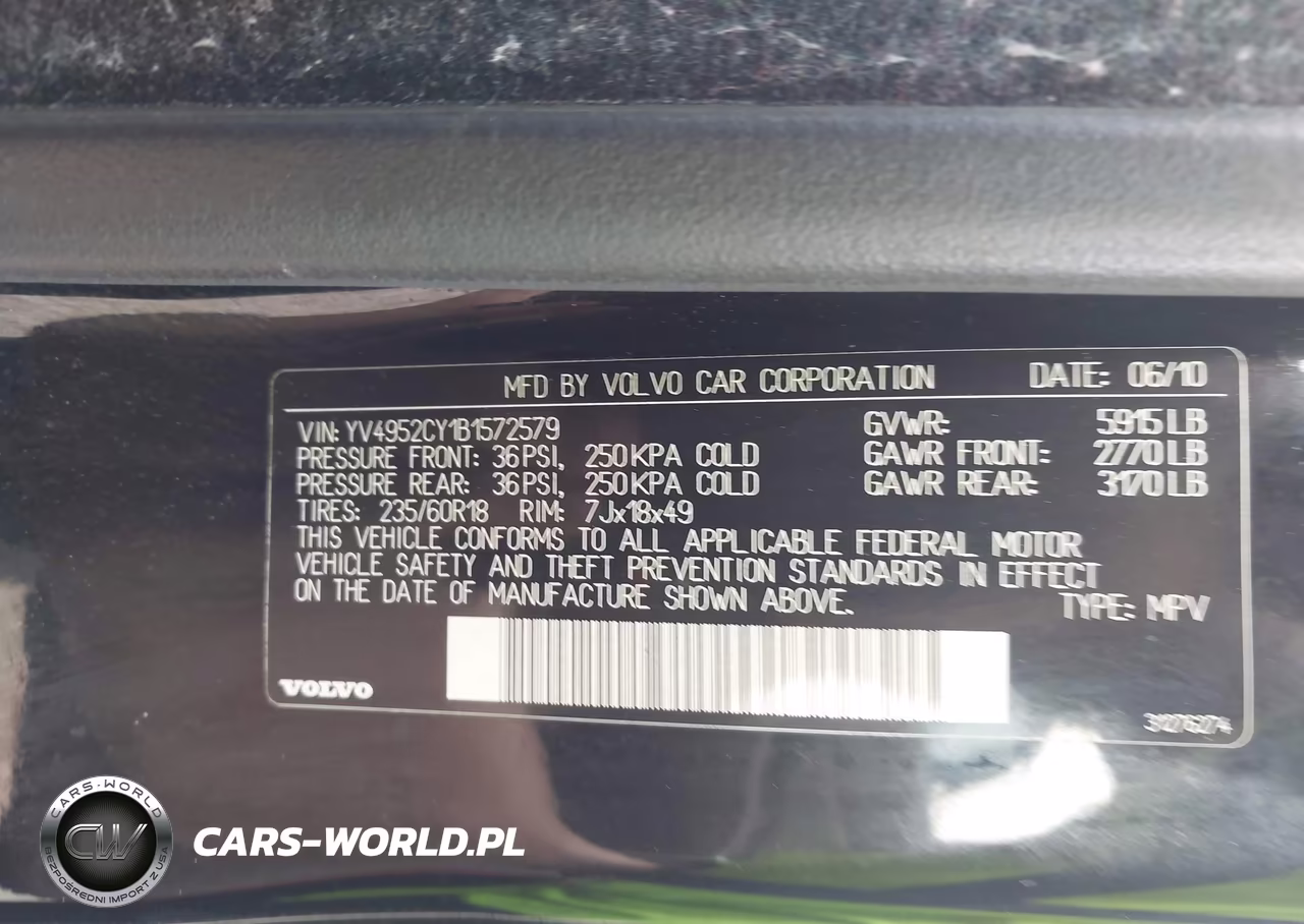 2011 Volvo Xc90 3.2 VIN:YV4952CY1B1572579 - 9
