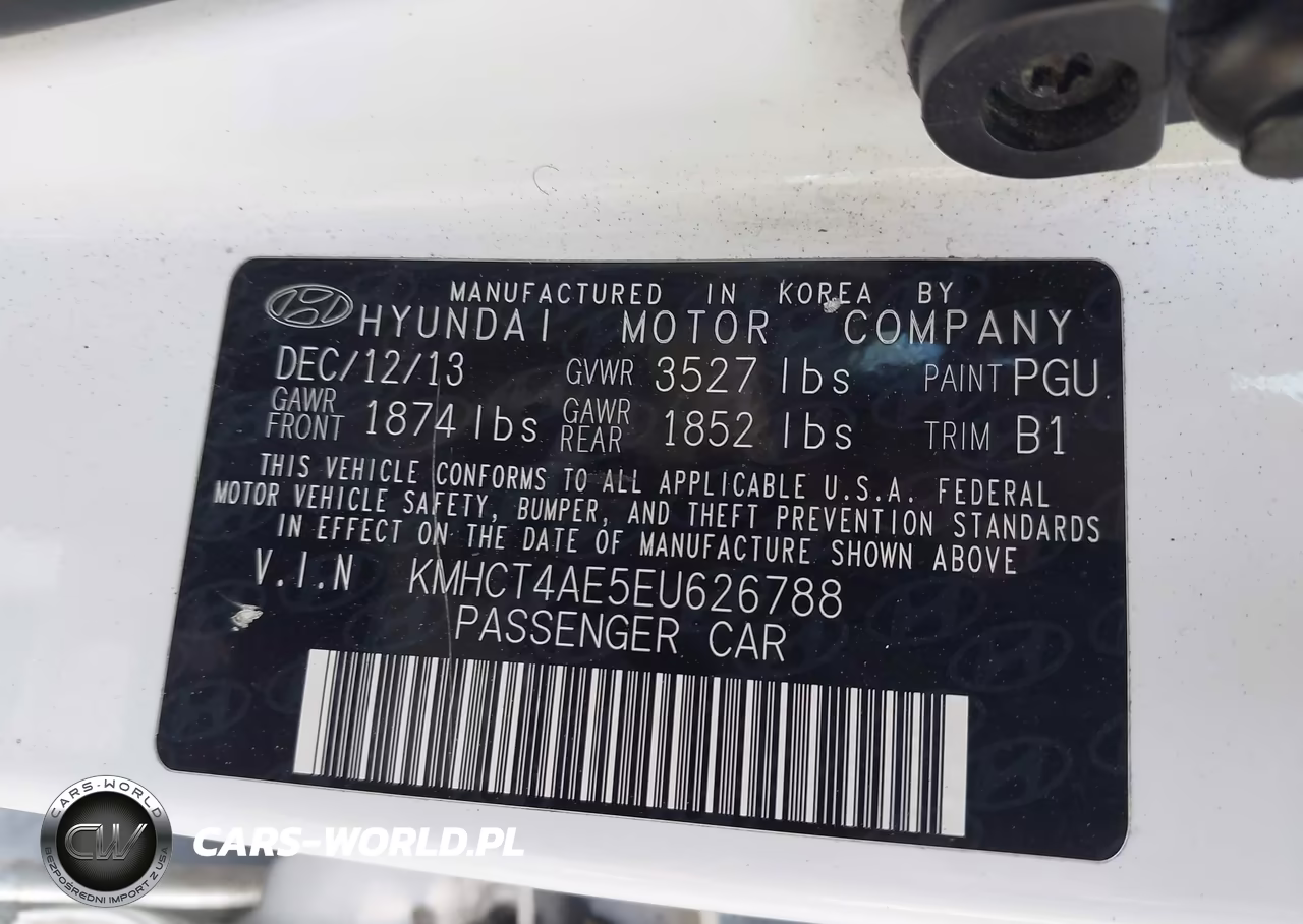 2014 Hyundai Accent Gls VIN:KMHCT4AE5EU626788 - 9