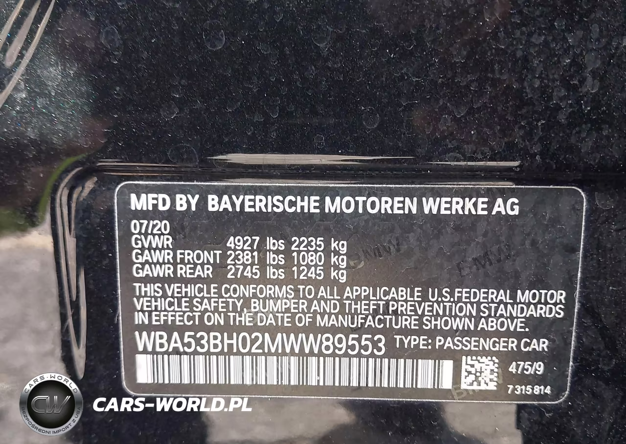 2021 BMW 530I VIN:WBA53BH02MWW89553 - 9