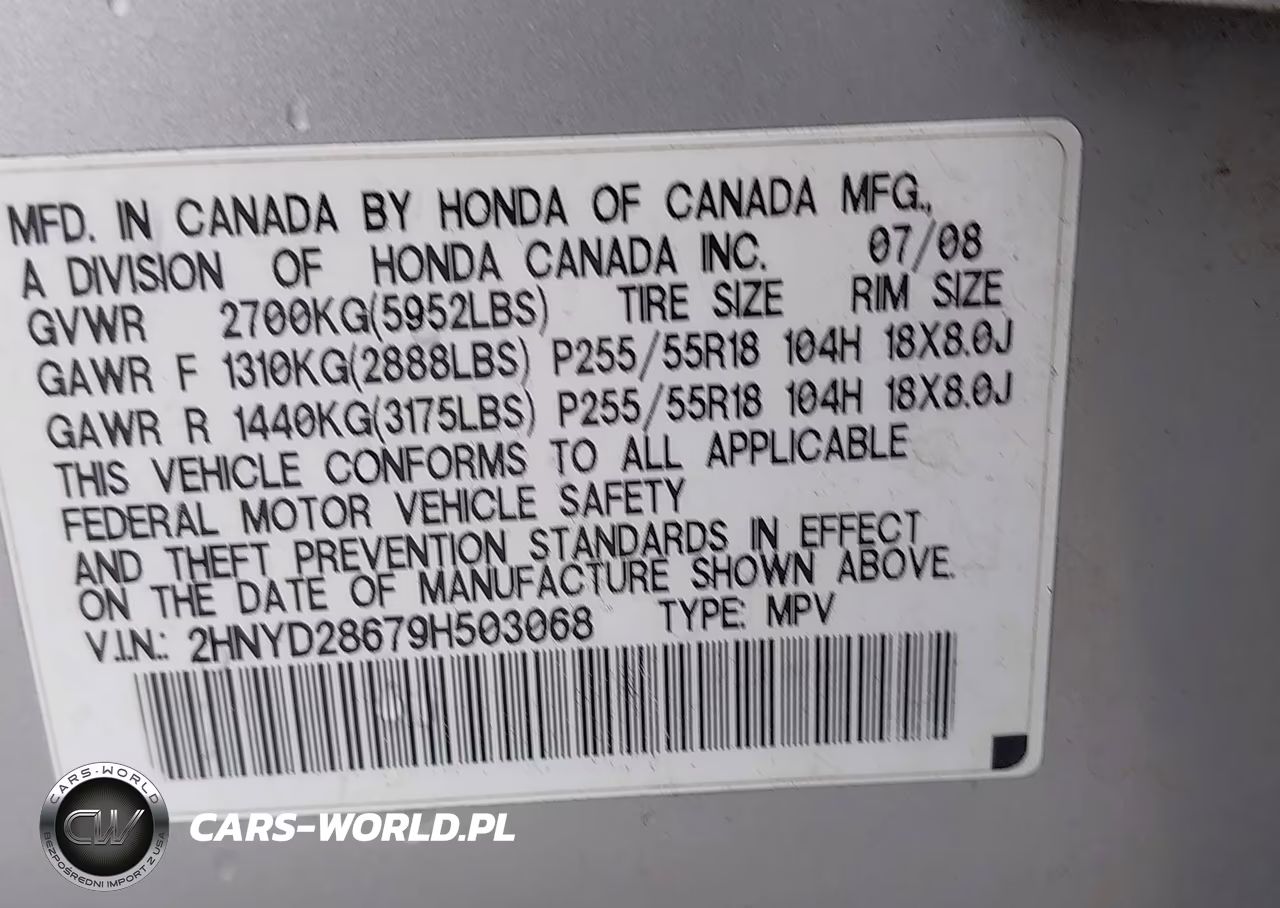 2009 Acura Mdx Technology Package VIN:2HNYD28679H503068 - 9