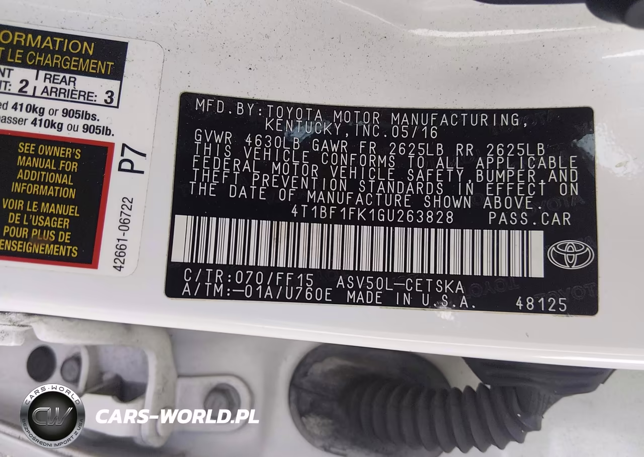 2016 Toyota Camry Se VIN:4T1BF1FK1GU263828 - 9
