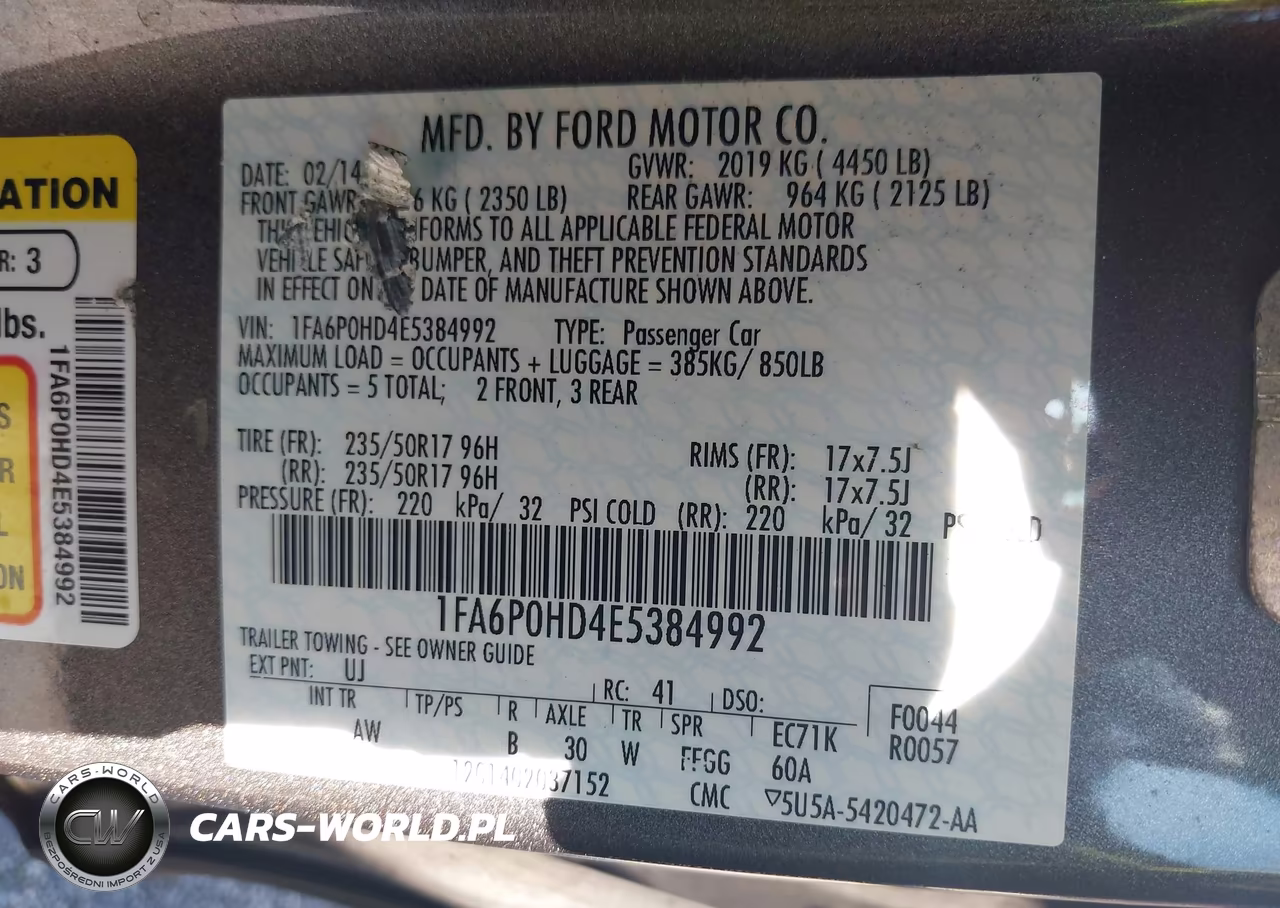 2014 Ford Fusion Se VIN:1FA6P0HD4E5384992 - 9