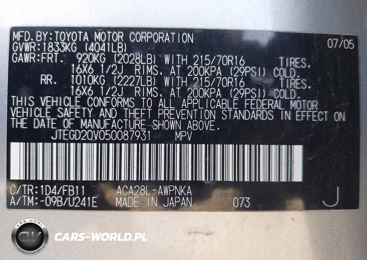 2005 Toyota Rav4 VIN:JTEGD20V050087931 - 9