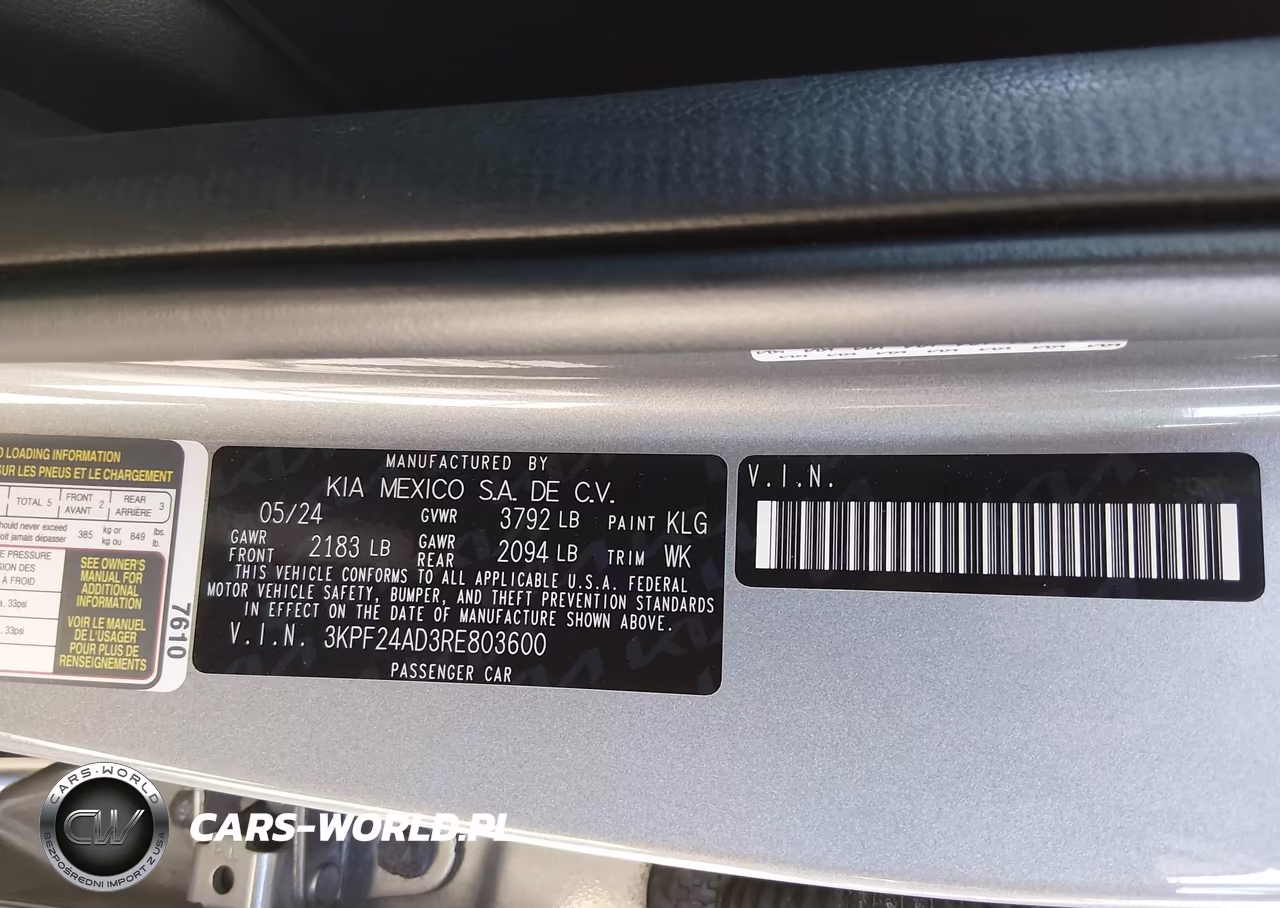 2024 Kia Forte Lxs VIN:3KPF24AD3RE803600 - 9