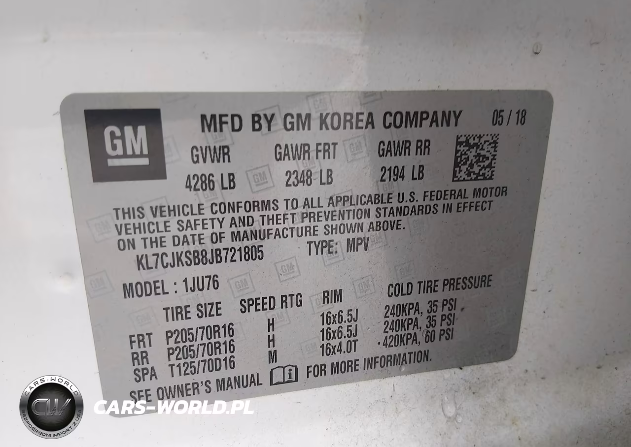 2018 Chevrolet Trax Ls VIN:KL7CJKSB8JB721805 - 9