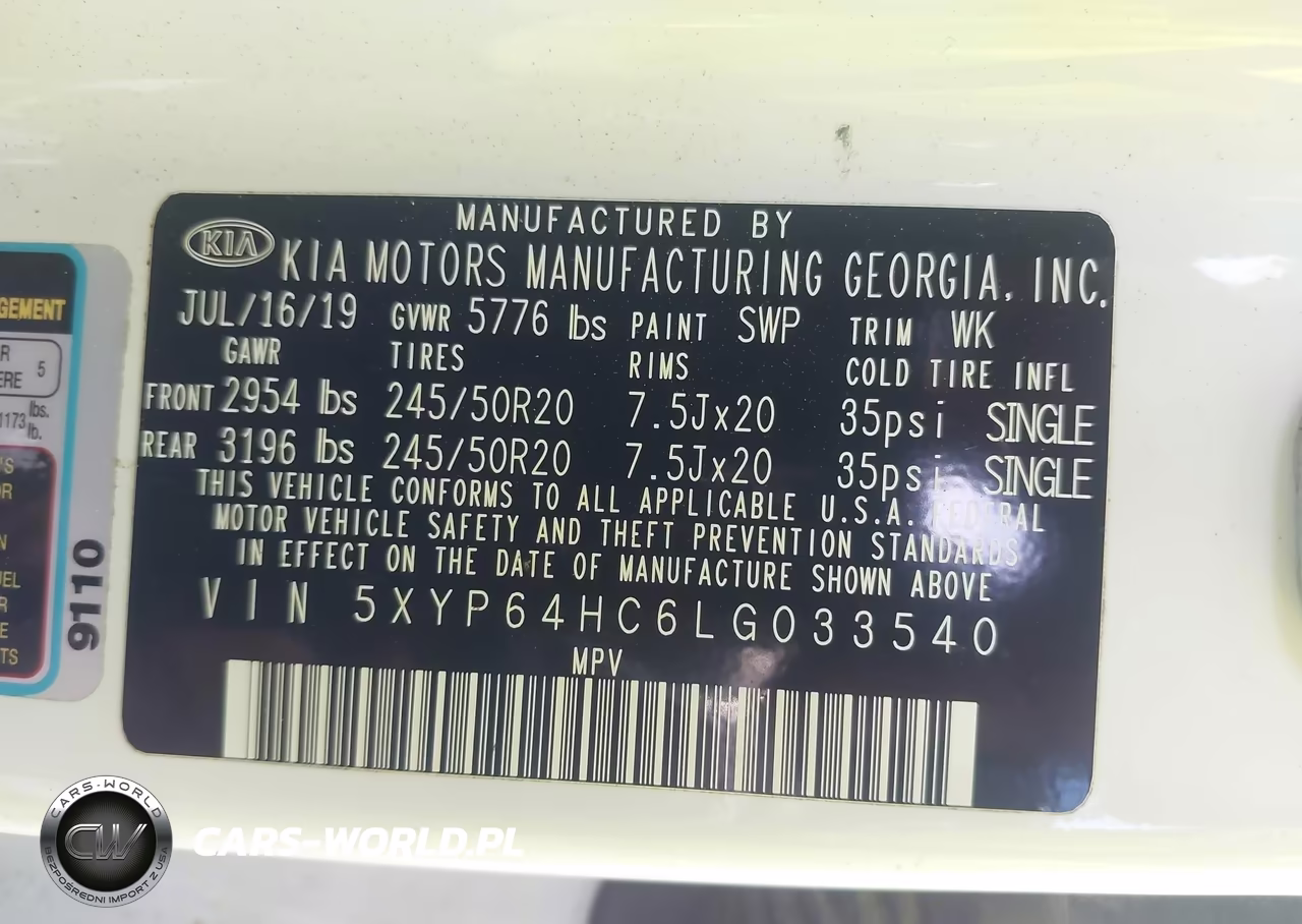 2020 Kia Telluride S VIN:5XYP64HC6LG033540 - 9
