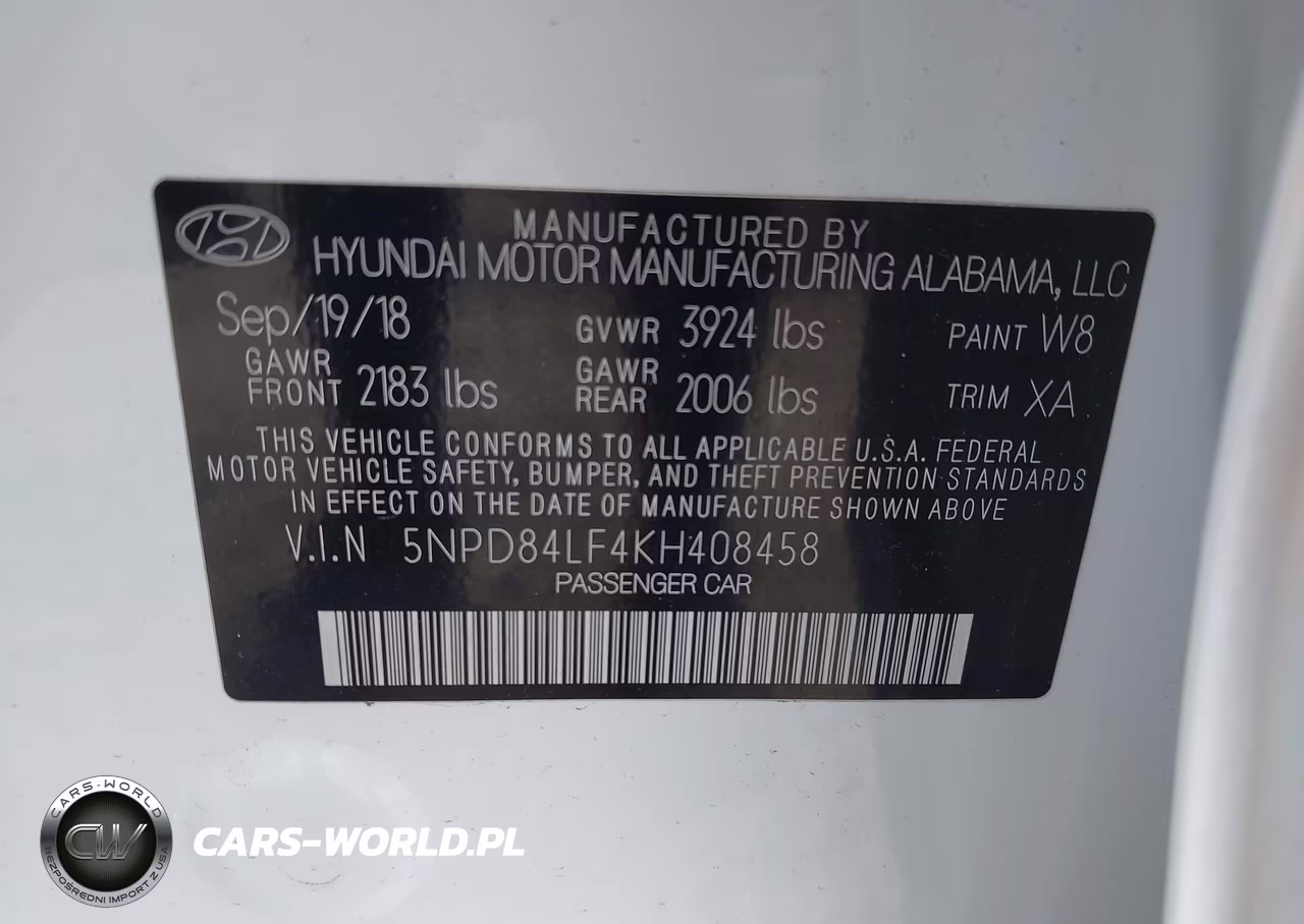 2019 Hyundai Elantra Sel VIN:5NPD84LF4KH408458 - 9