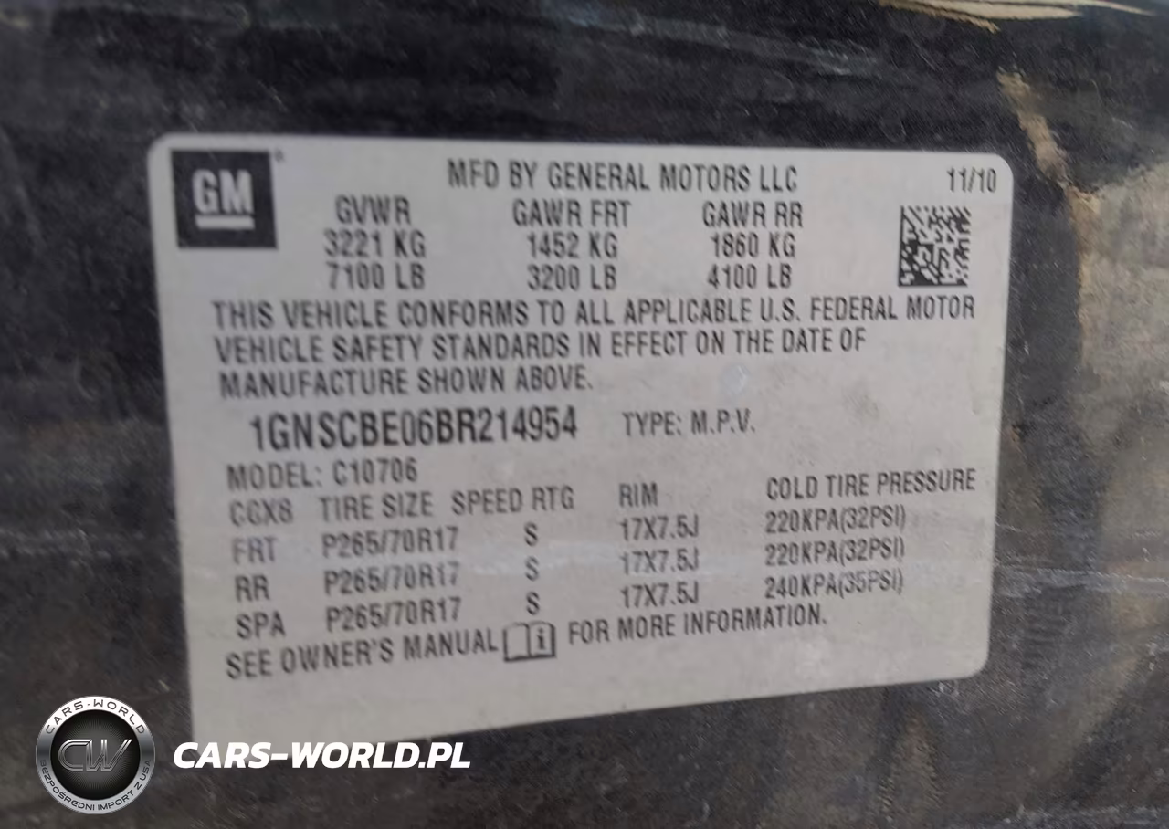 2011 Chevrolet Tahoe Lt VIN:1GNSCBE06BR214954 - 9