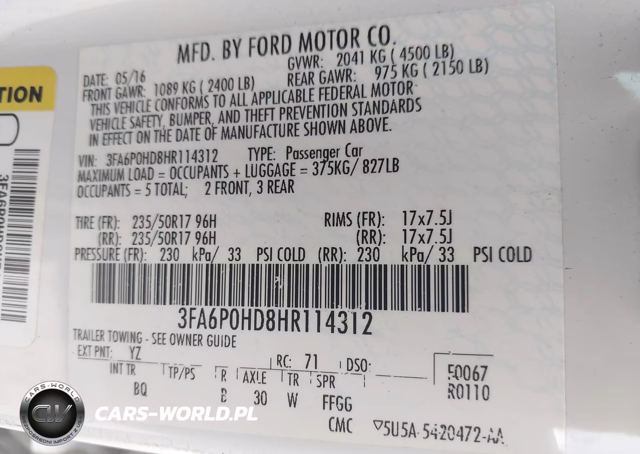 2017 Ford Fusion Se VIN:3FA6P0HD8HR114312 - 9
