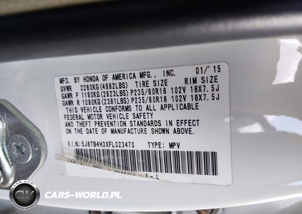 2015 Acura Rdx VIN:5J8TB4H3XFL023470 - 9