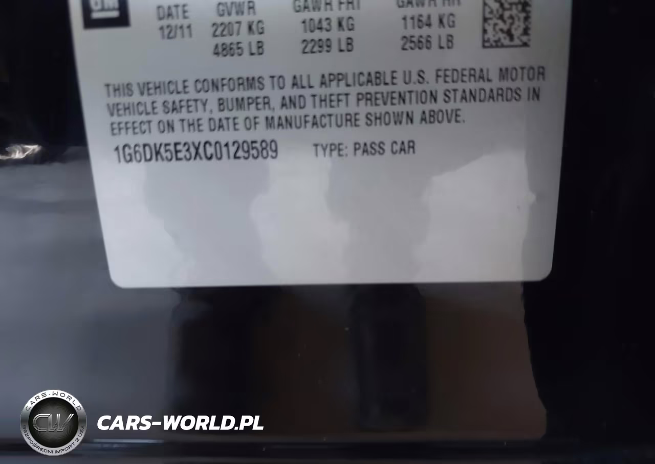 2012 Cadillac Cts Performance VIN:1G6DK5E3XC0129589 - 9