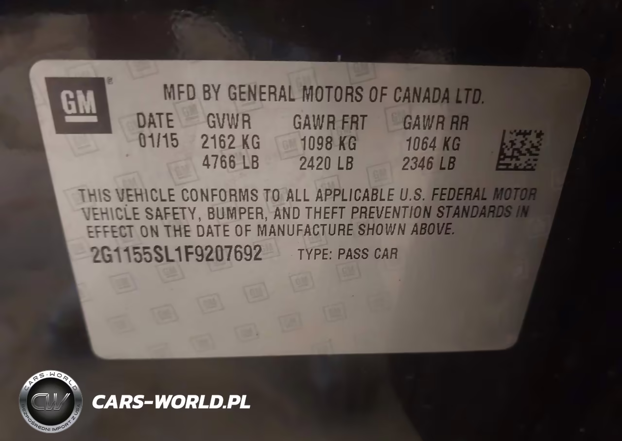 2015 Chevrolet Impala 1Lz VIN:2G1155SL1F9207692 - 9