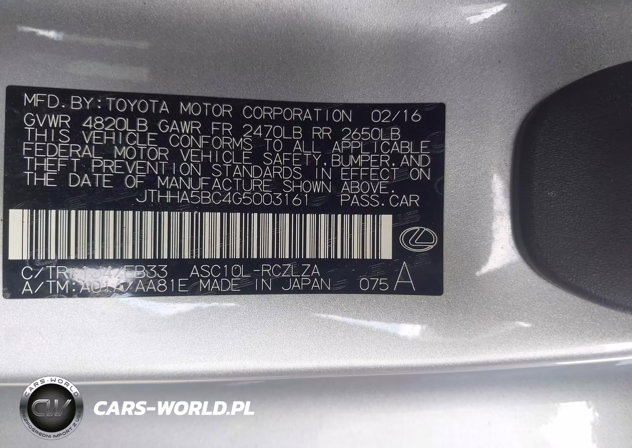 2016 Lexus Rc 200T VIN:JTHHA5BC4G5003161 - 9