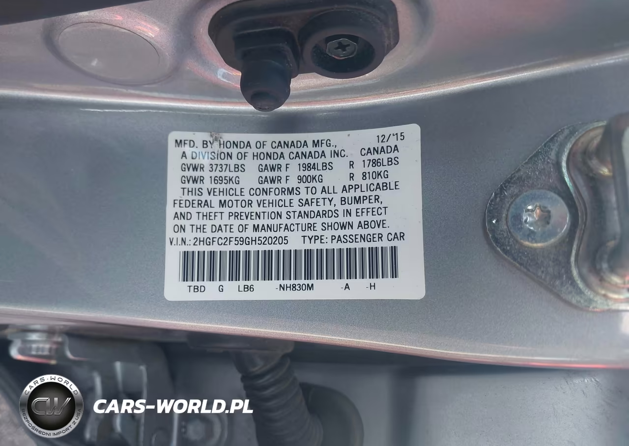 2016 Honda Civic Lx VIN:2HGFC2F59GH520205 - 9