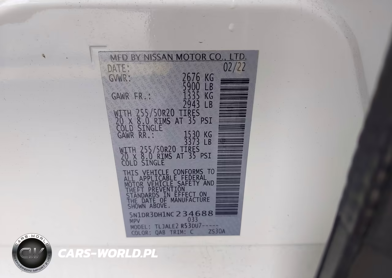 2022 Nissan Pathfinder Platinum 2Wd VIN:5N1DR3DH1NC234688 - 9