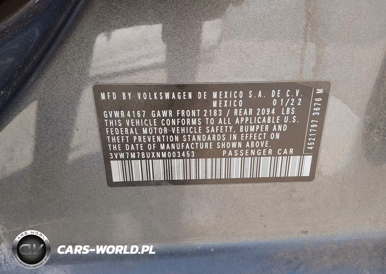 2022 Volkswagen Jetta 1.5T Se VIN:3VW7M7BUXNM003453 - 9