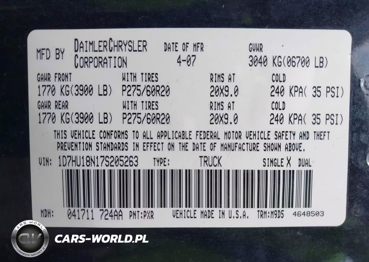 2007 Dodge Ram 1500 St-Slt VIN:1D7HU18N17S205263 - 9