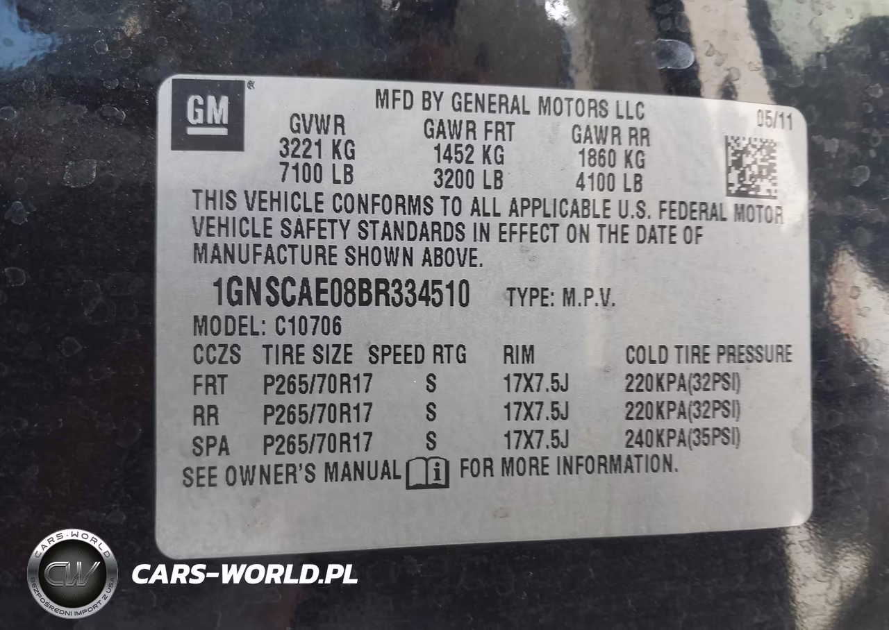 2011 Chevrolet Tahoe Ls VIN:1GNSCAE08BR334510 - 9