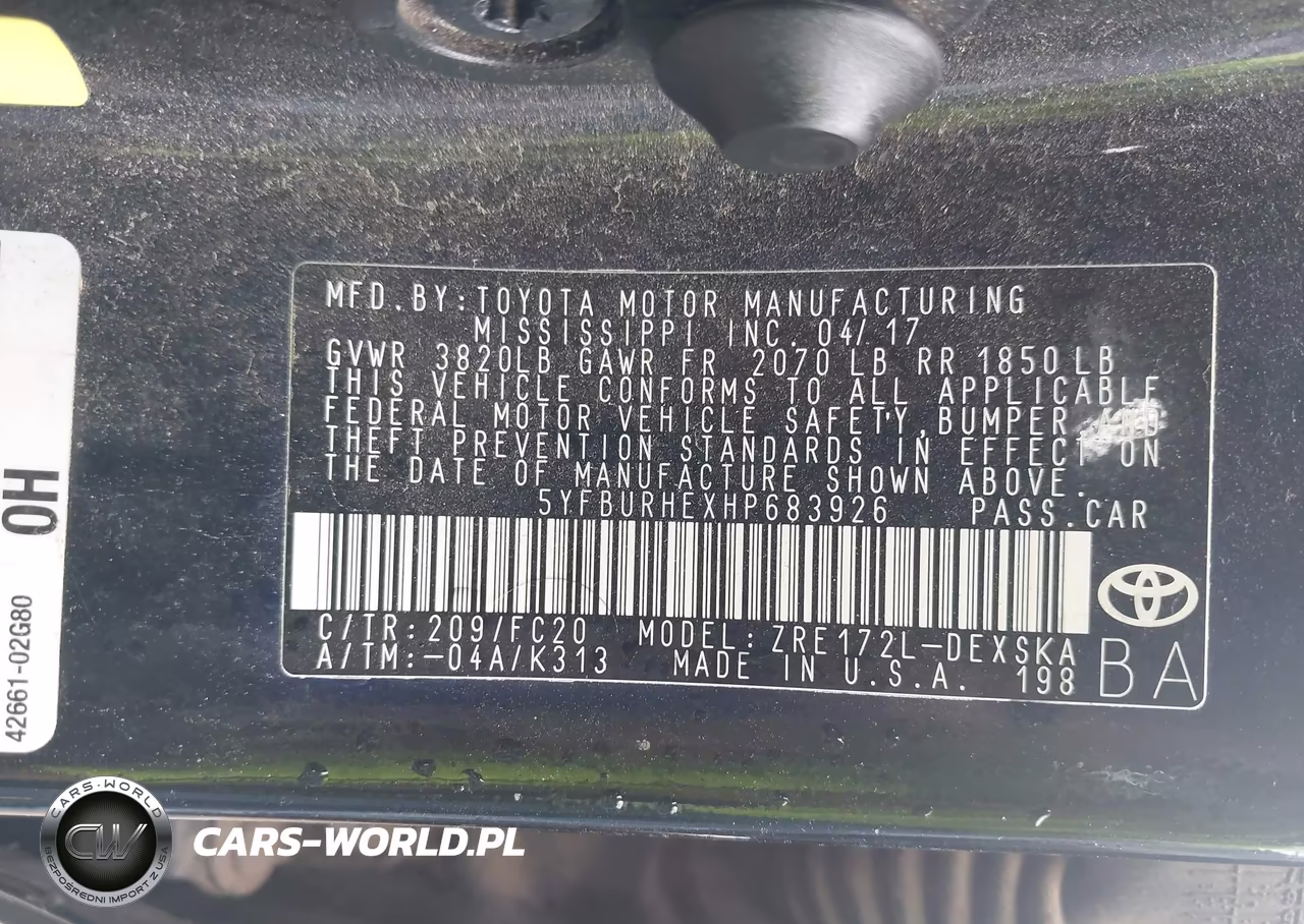 2017 Toyota Corolla Se VIN:5YFBURHEXHP683926 - 9