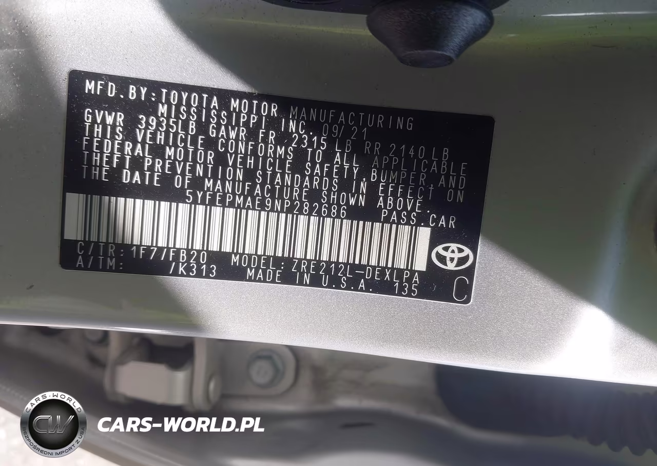 2022 Toyota Corolla Le VIN:5YFEPMAE9NP282686 - 9