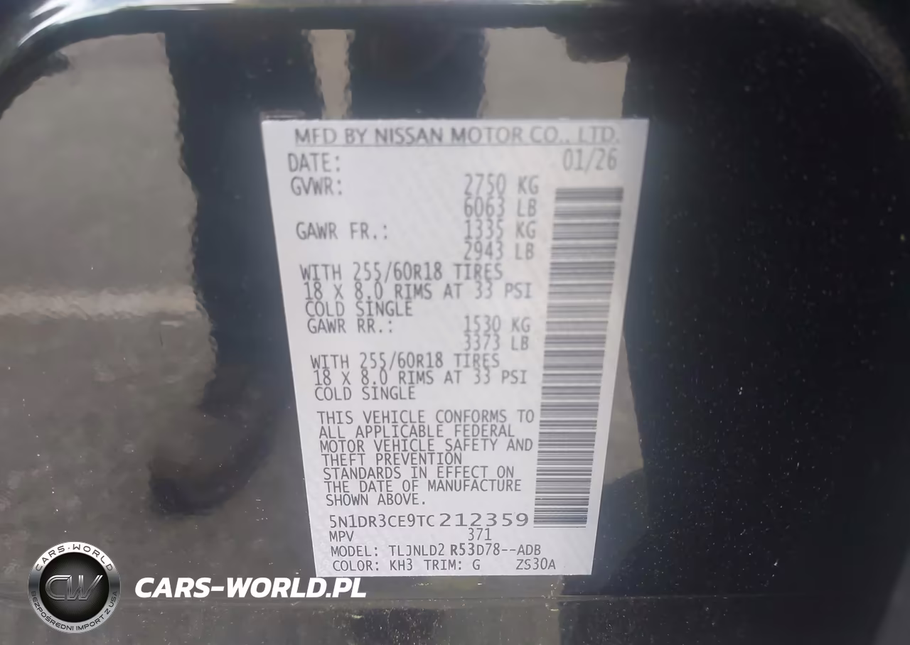 2026 Nissan Pathfinder Sl VIN:5N1DR3CE9TC212359 - 9