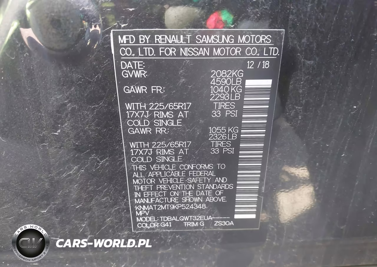 2019 Nissan Rogue Sv VIN:KNMAT2MT9KP524348 - 9