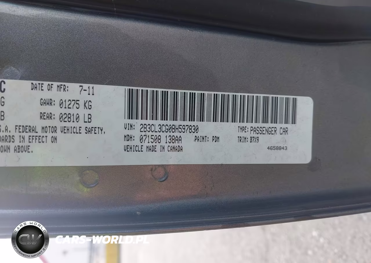 2011 Dodge Charger VIN:2B3CL3CG0BH597830 - 9