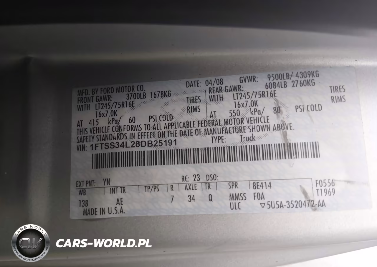 2008 Ford E-350 Super Duty Commercial-Recreational VIN:1FTSS34L28DB25191 - 9