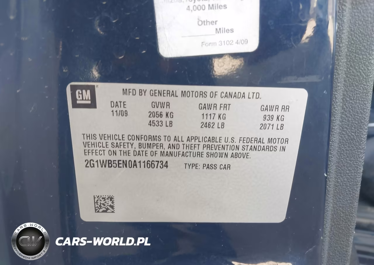 2010 Chevrolet Impala Lt VIN:2G1WB5EN0A1166734 - 9