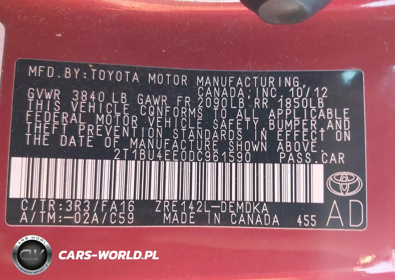 2013 Toyota Corolla L VIN:2T1BU4EE0DC961590 - 9