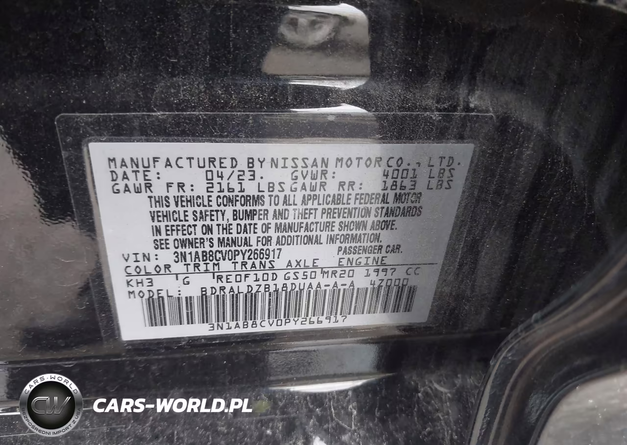 2023 Nissan Sentra Sv Xtronic Cvt VIN:3N1AB8CV0PY266917 - 9