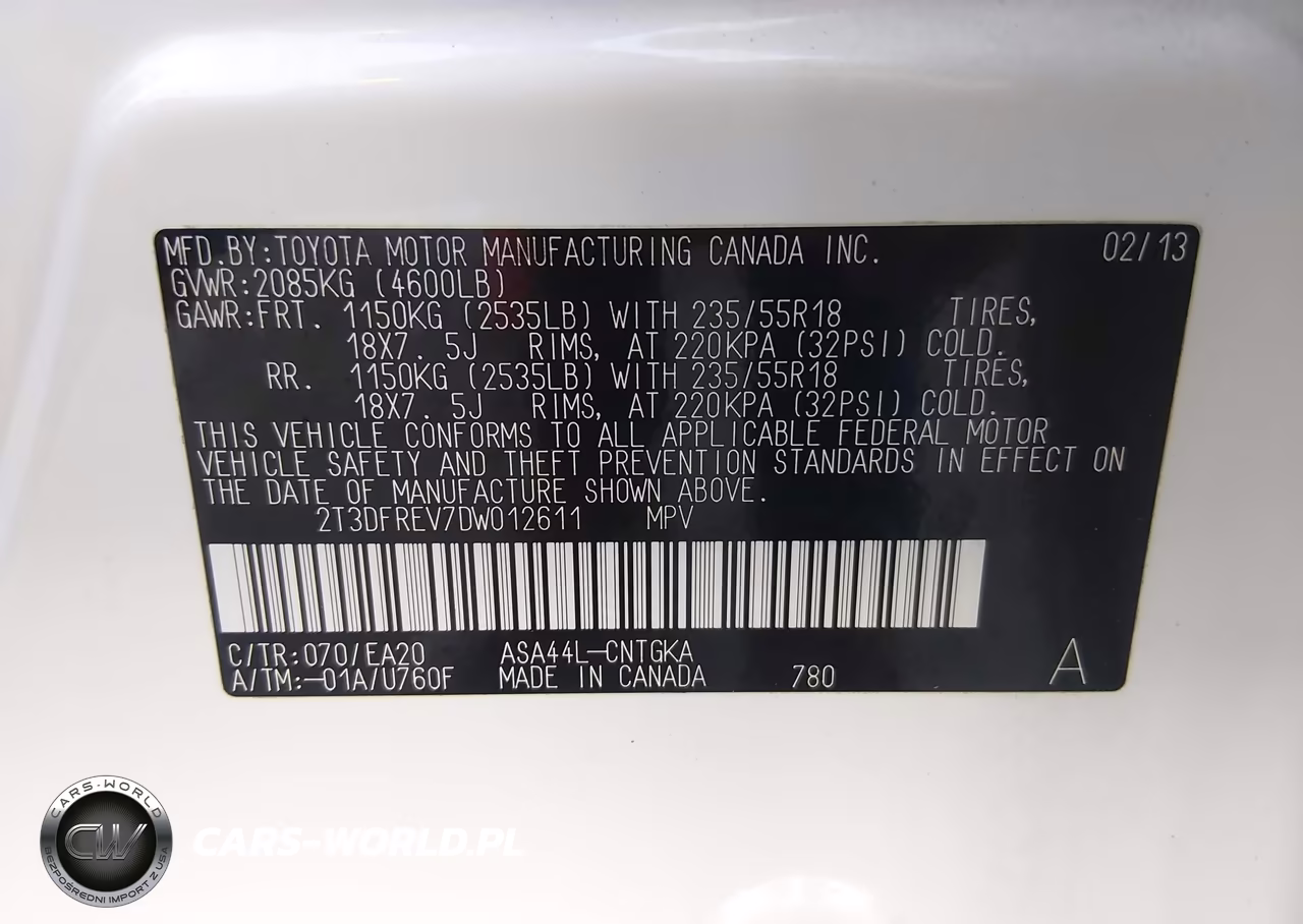 2013 Toyota Rav4 Limited VIN:2T3DFREV7DW012611 - 9