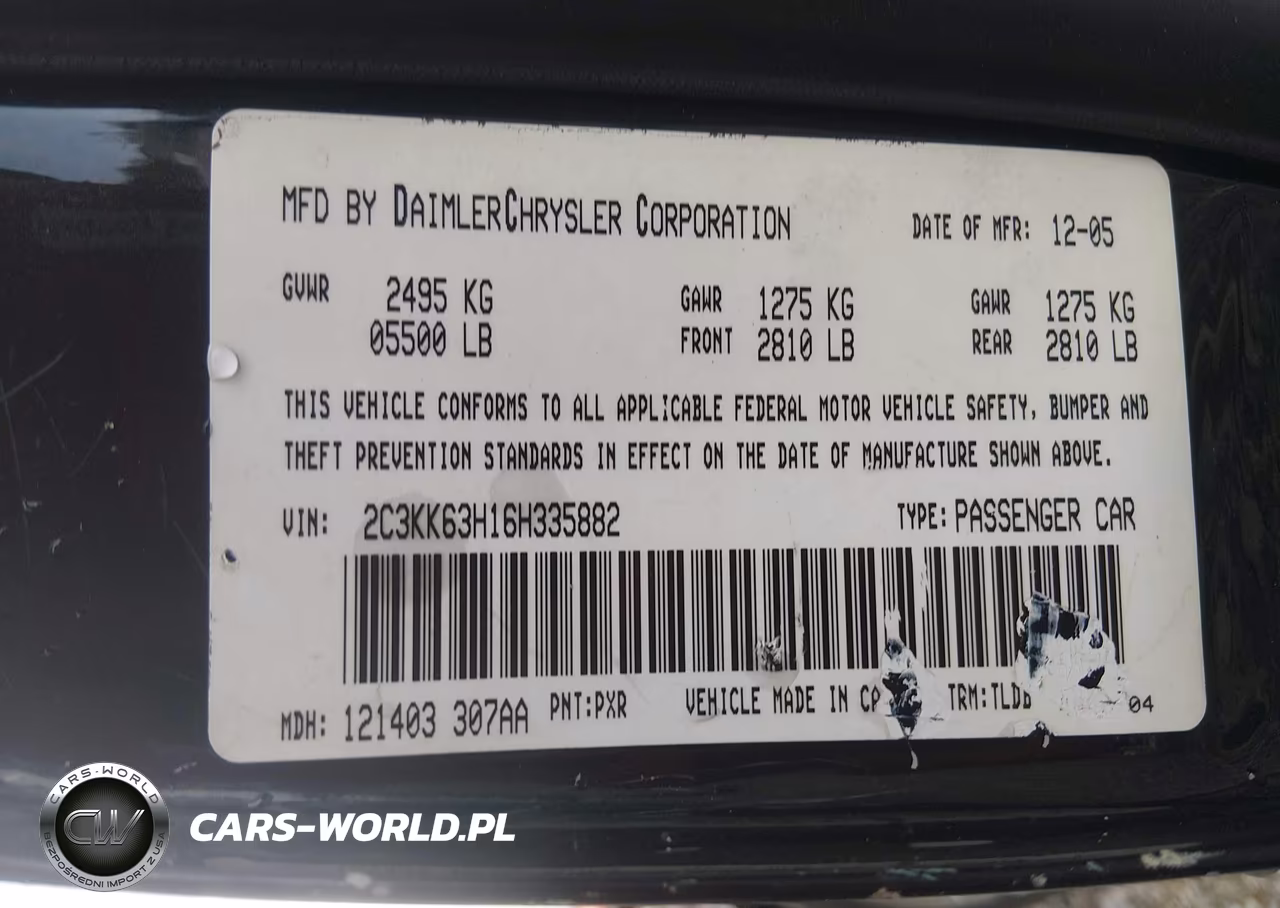 2006 Chrysler 300C VIN:2C3KK63H16H335882 - 9
