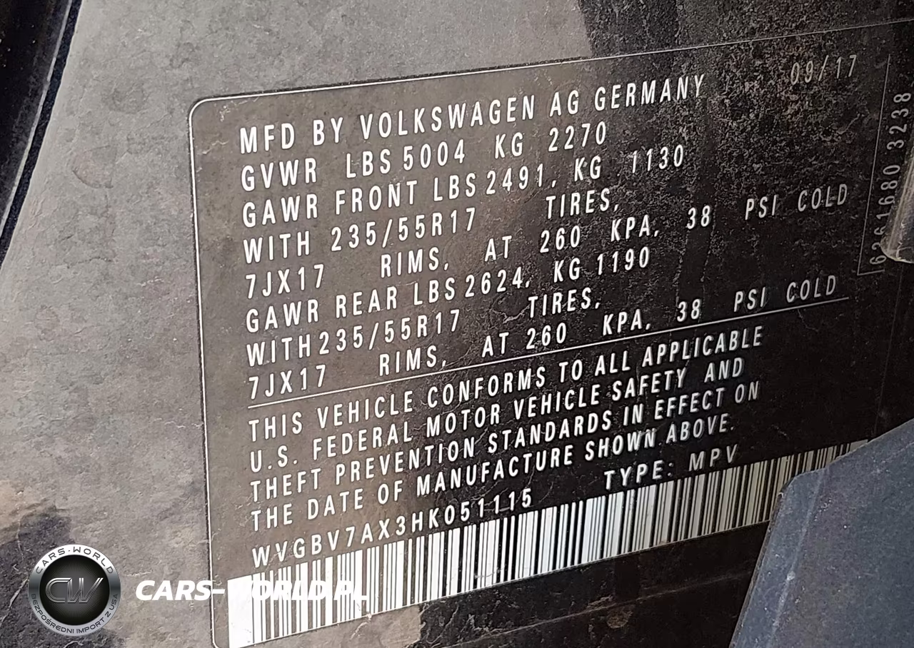 2017 Volkswagen Tiguan 2.0T-2.0T S VIN:WVGBV7AX3HK051115 - 9