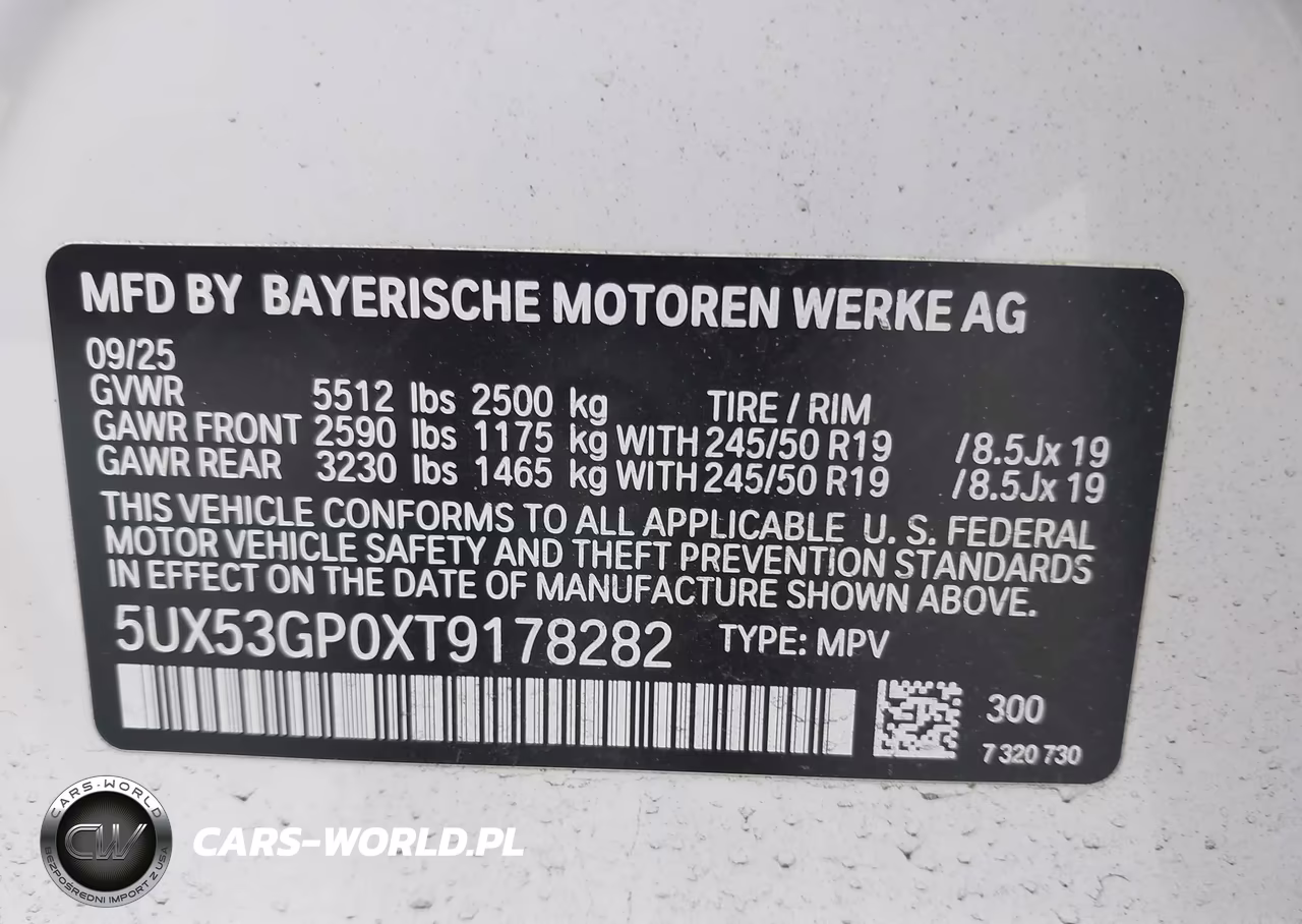 2026 BMW X3 30 xDrive VIN:5UX53GP0XT9178282 - 9