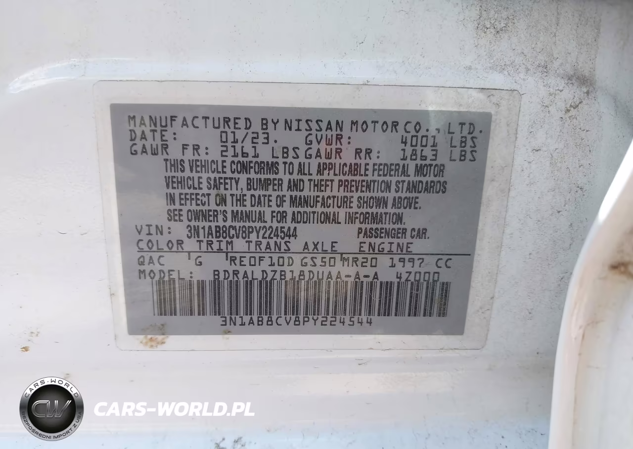 2023 Nissan Sentra Sv Xtronic Cvt VIN:3N1AB8CV8PY224544 - 9