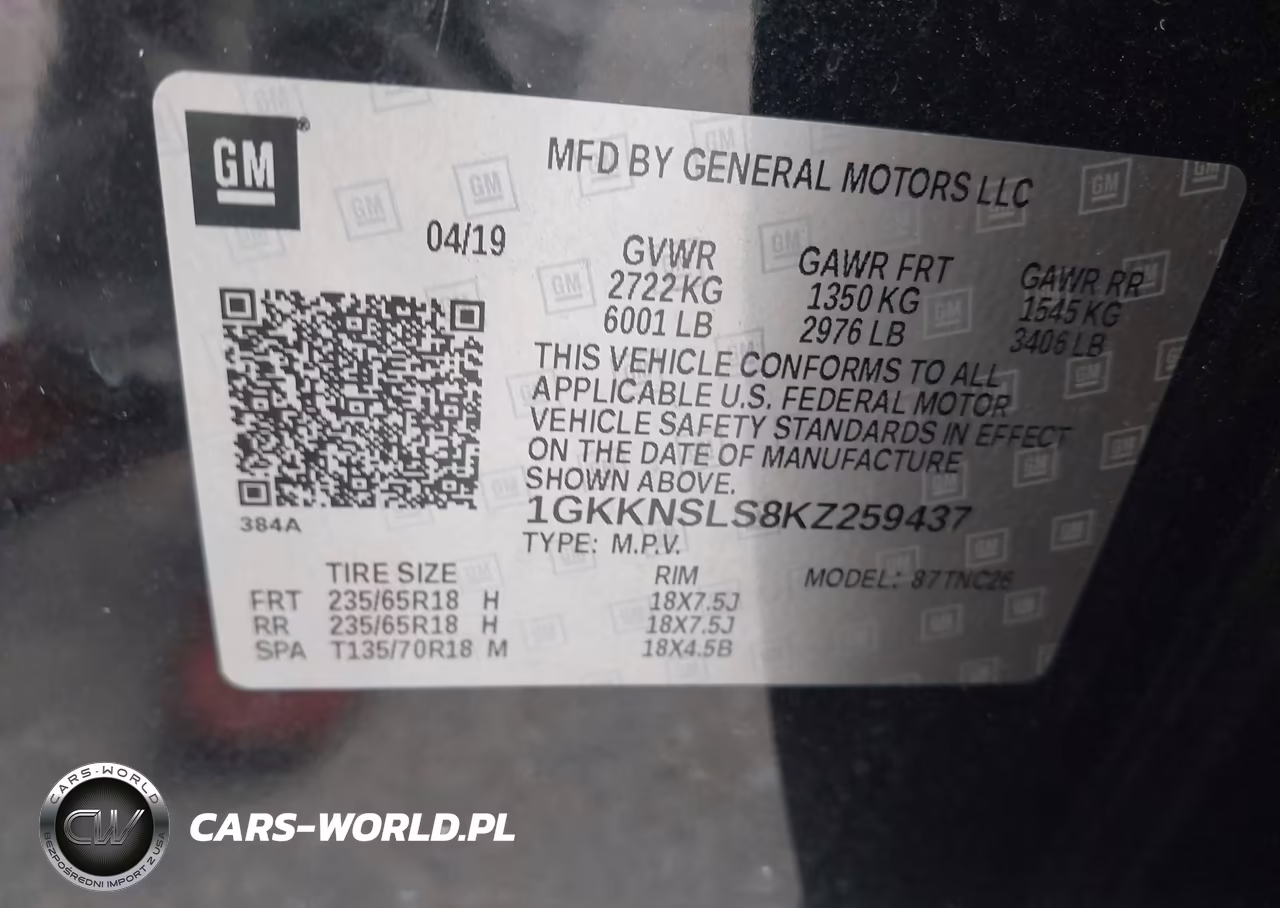 2019 GMC Acadia Sle-2 VIN:1GKKNSLS8KZ259437 - 9