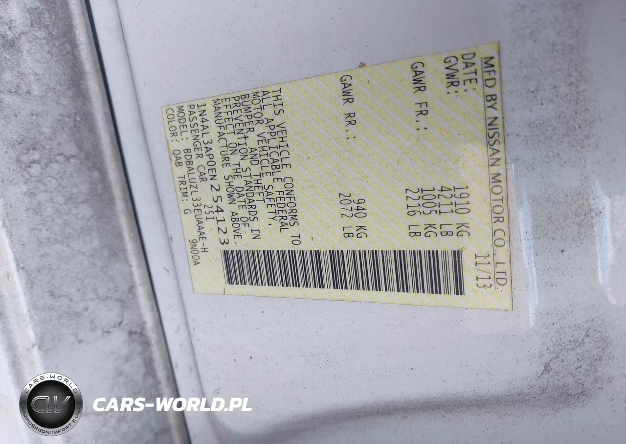 2014 Nissan Altima 2.5 Sv VIN:1N4AL3AP0EN254123 - 9