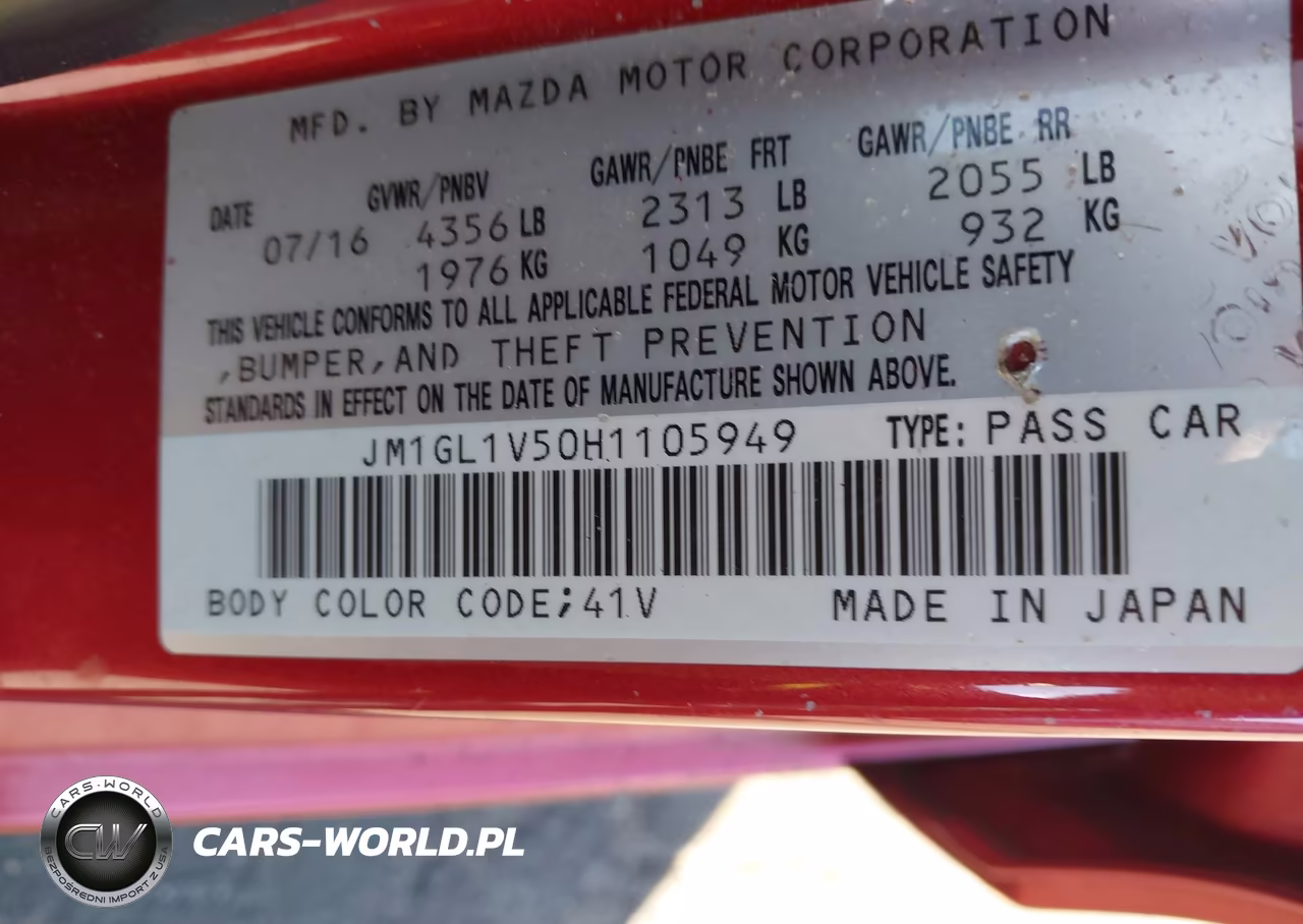 2017 Mazda Mazda6 Touring VIN:JM1GL1V50H1105949 - 9