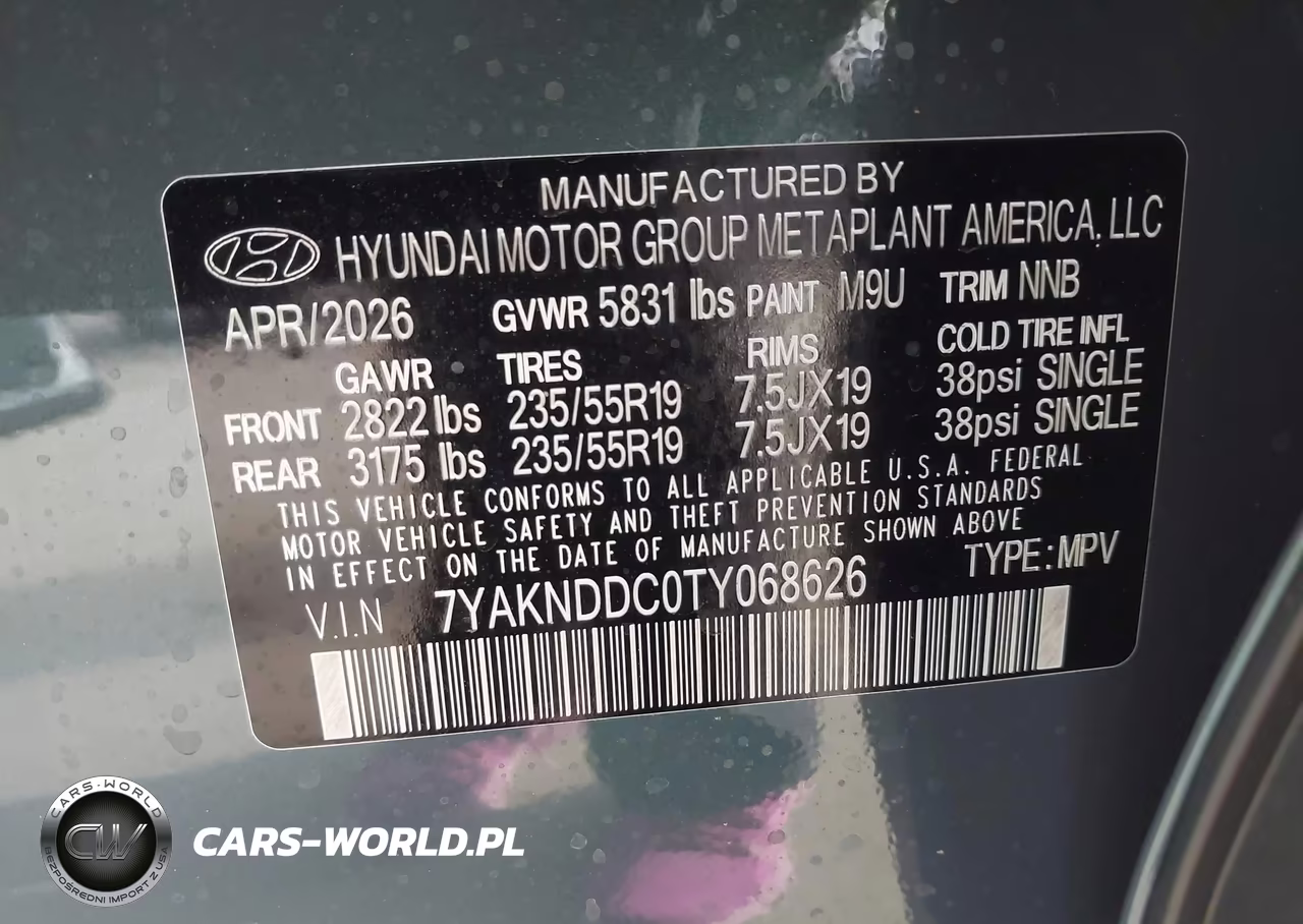 2026 Hyundai Ioniq 5 Sel VIN:7YAKNDDC0TY068626 - 9
