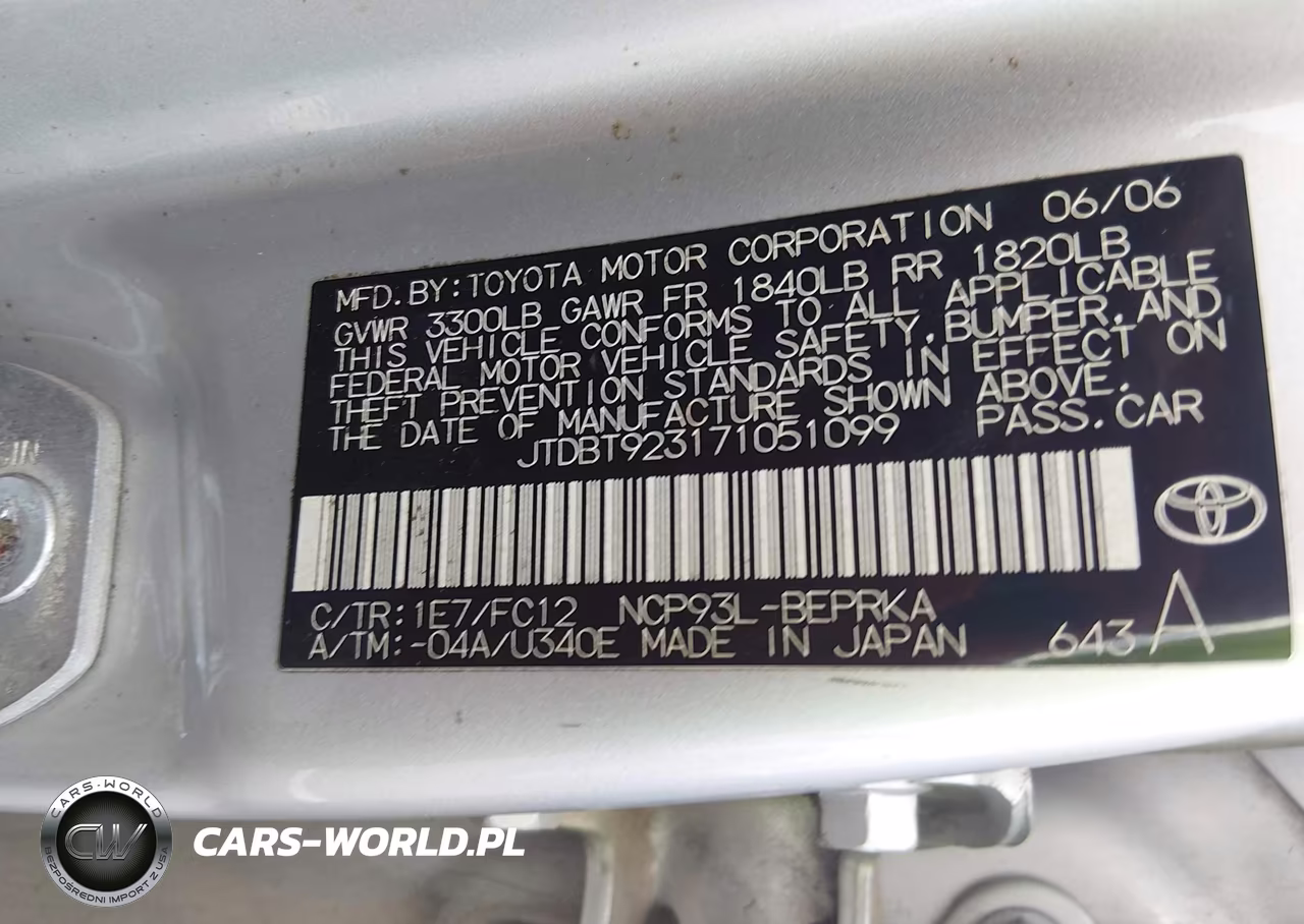 2007 Toyota Yaris VIN:JTDBT923171051099 - 9