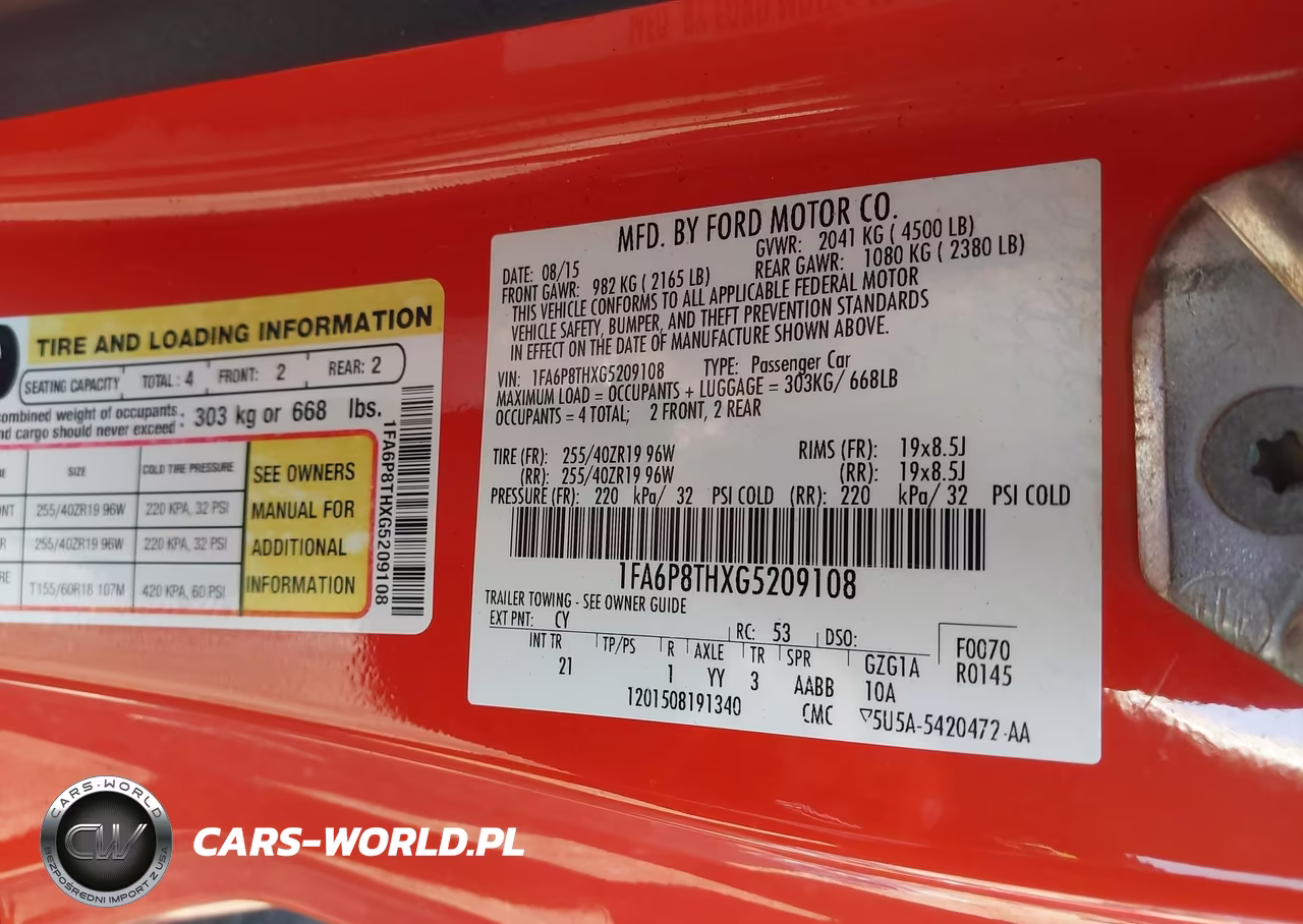 2016 Ford Mustang Ecoboost VIN:1FA6P8THXG5209108 - 9
