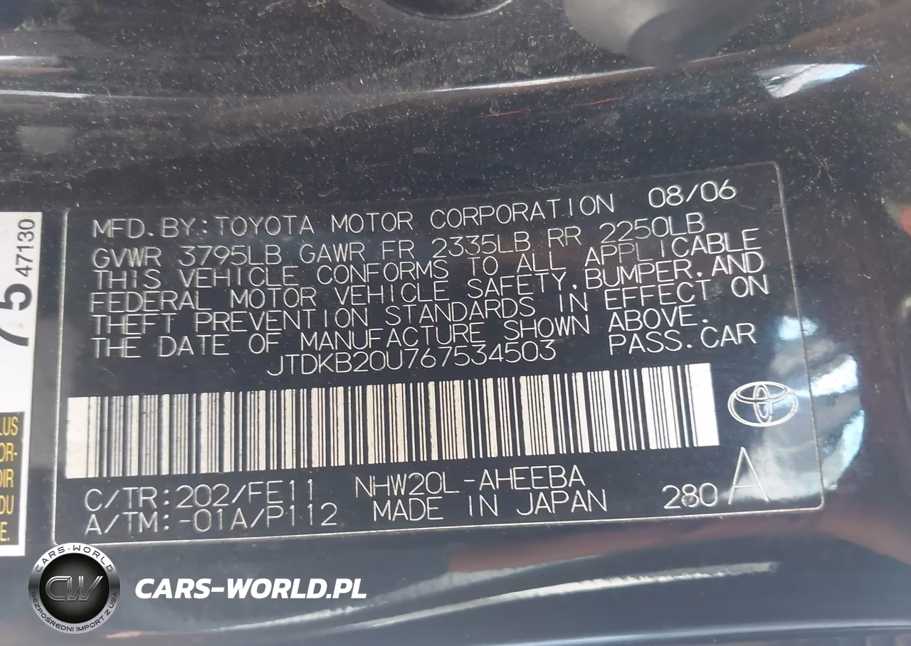 2006 Toyota Prius VIN:JTDKB20U767534503 - 9